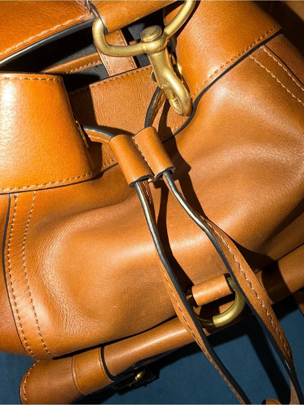 COACH Mens Bleecker Leather Backpack